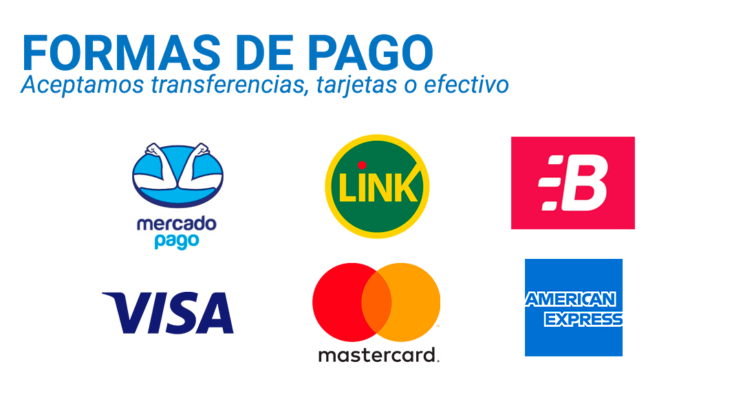 Aceptamos todos los medios de pago